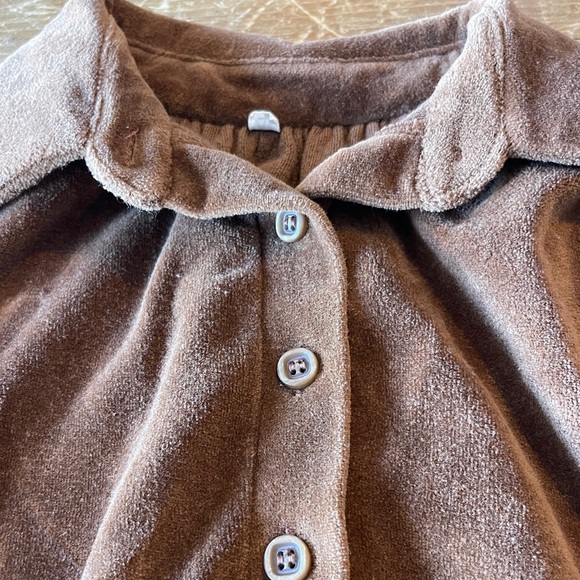 Vintage Brown Velour Pull Over - Picture 9 of 14